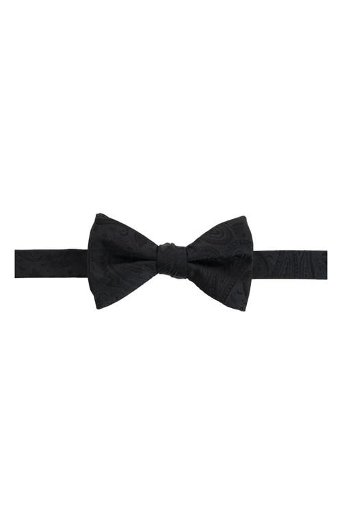 Trafalgar Banbury Pre-tied Silk Bow Tie In Black