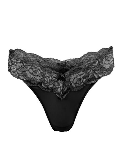 Shop Adore Me Paxton Thong Panties In Black