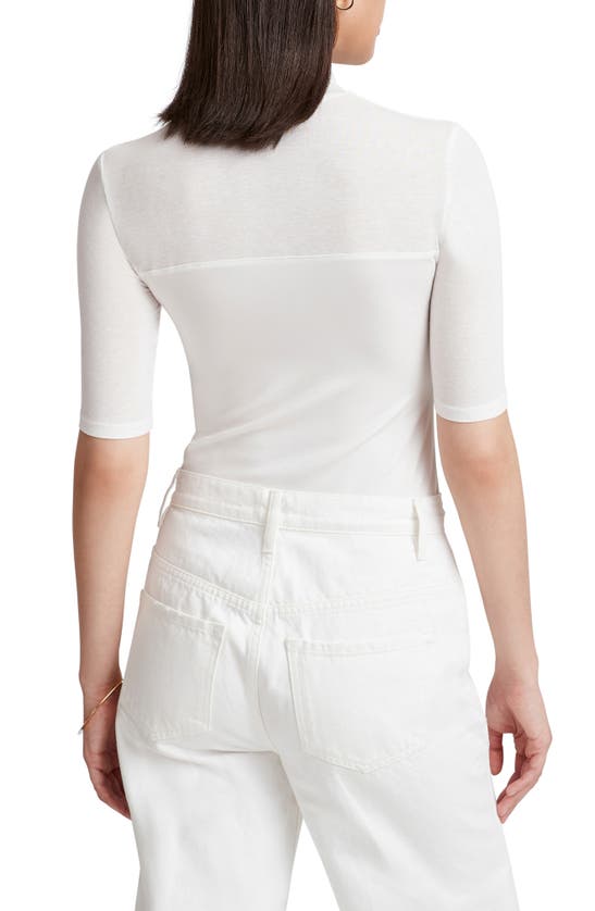 Shop Marcella Niko Jersey Turtleneck Top In Off White