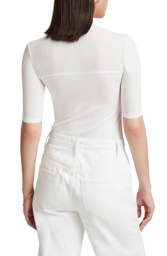 Marcella Niko Jersey Turtleneck Top In Off White