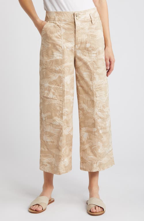 Wit & Wisdom 'Ab'Solution Skyrise Camo Crop Wide Leg Pants Stone Multi at Nordstrom,
