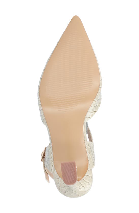 Shop Journee Collection Nixey Croc Embossed Pump In Stone