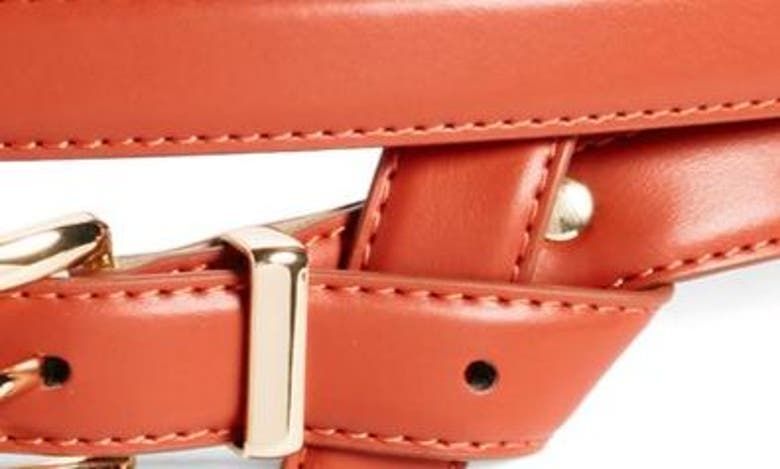 Shop Nordstrom Cora Double Strap Faux Leather Belt In Rust Spice