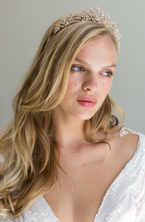 Brides And Hairpins Brides & Hairpins Karissa Crystal Crown In Gold