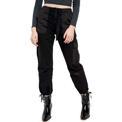 Bdg Urban Outfitters Belted Twill Cargo Pants, Black