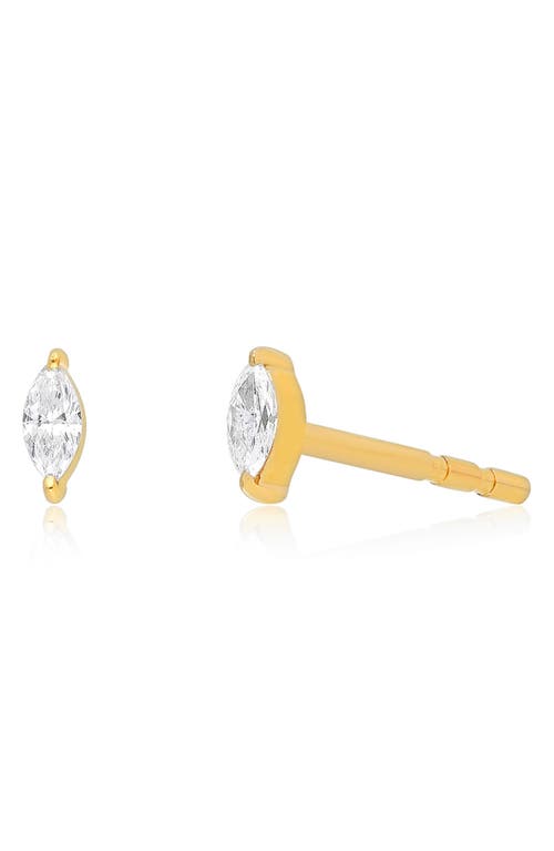 EF Collection Single Marquise Diamond Stud Earring in 14K Yellow Gold at Nordstrom