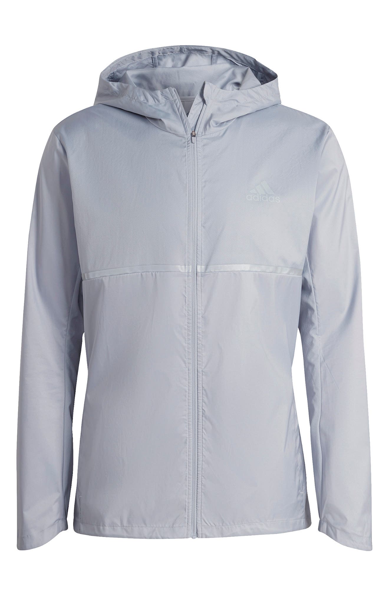 Adidas Own The Run Jacket Halo Silver L - Mens Running Jackets