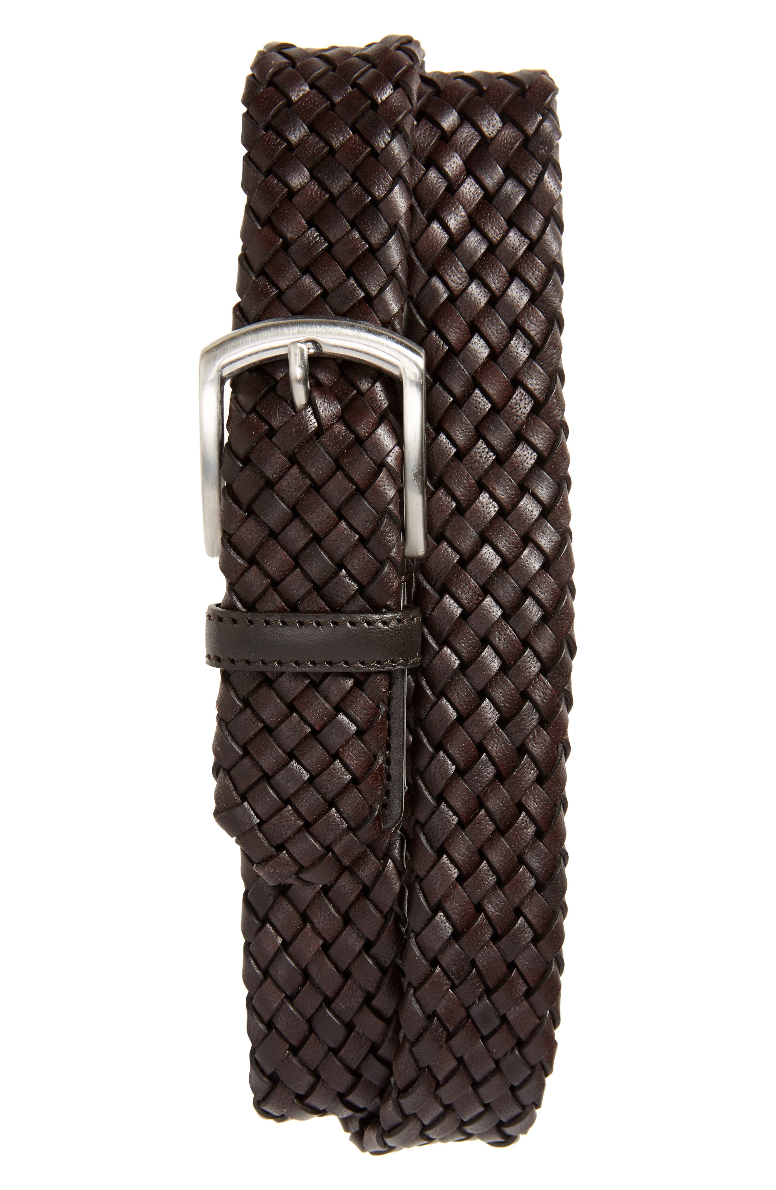 CANALI WOVEN LEATHER BELT