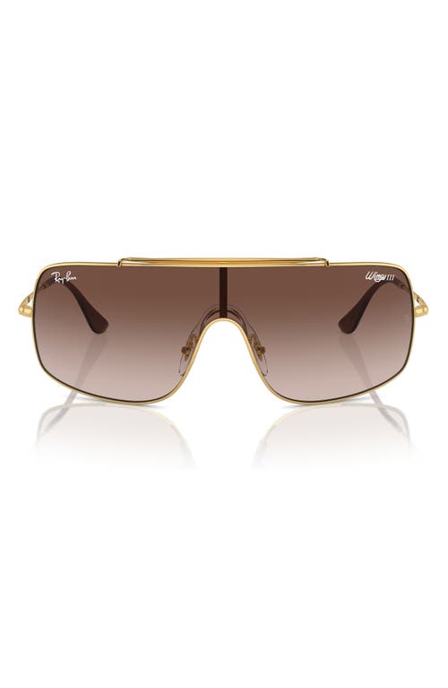Ray-Ban Wings III 36mm Square Wrap Sunglasses in Gold Flash at Nordstrom
