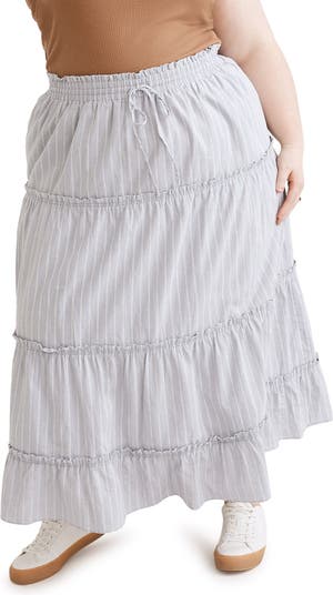 Madewell Ruffle Tiered Pull-On Maxi Skirt | Nordstrom