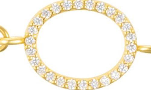 Adornia Pavé Cubic Zirconia Initial Anklet In Gold-o