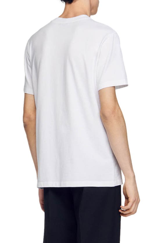 Shop Sandro Gender Inclusive Cotton T-shirt In White