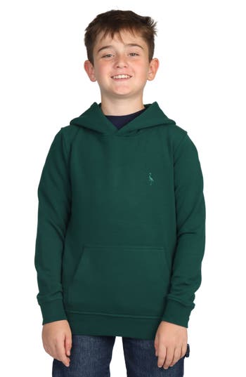 Tailorbyrd Kids' Sueded Fleece Hoodie In Green