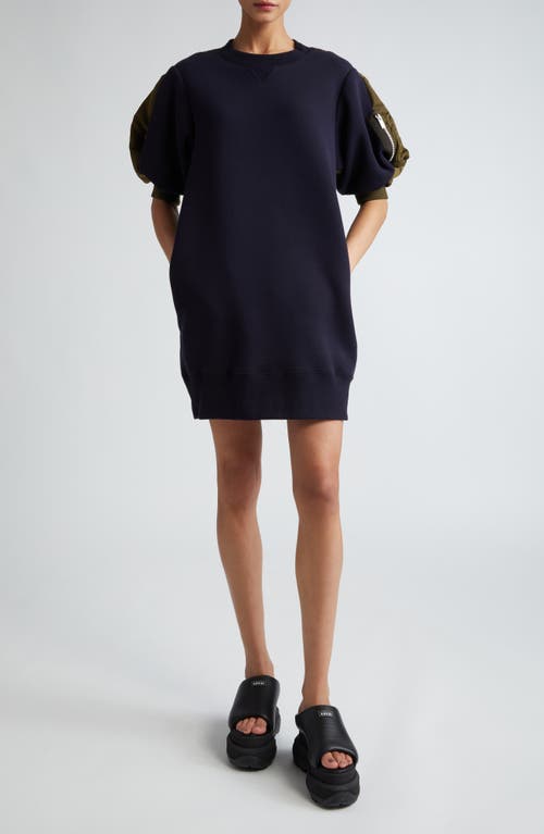 Sacai Sponge Sweatshirt Dress at Nordstrom,