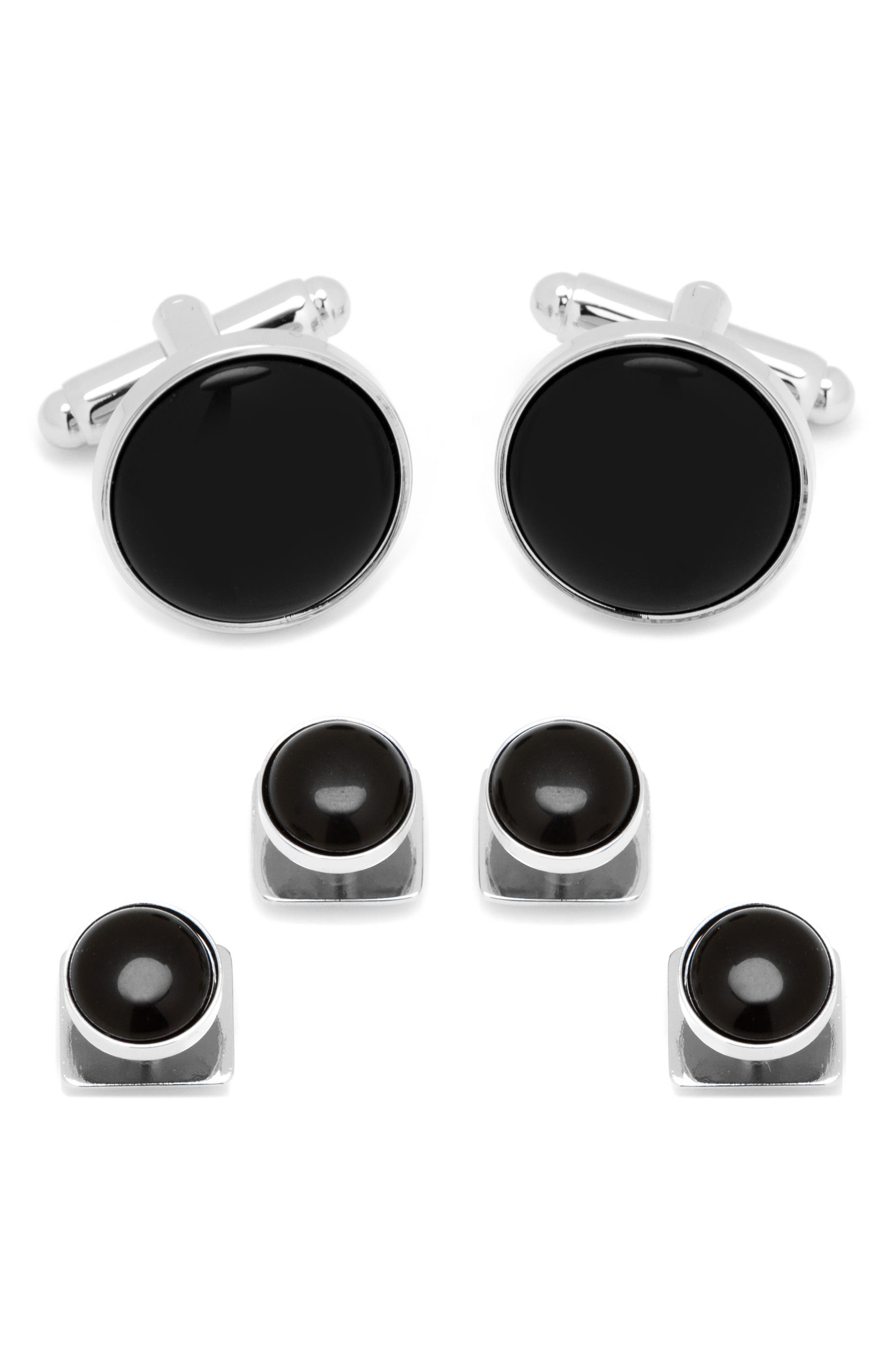 thumbnail image 2 of Ox & Bull Trading Co. Diamond Gray Cufflinks - Smoky Mother Of Pearl & Lapis Stone Argyle Pattern 2 of 9