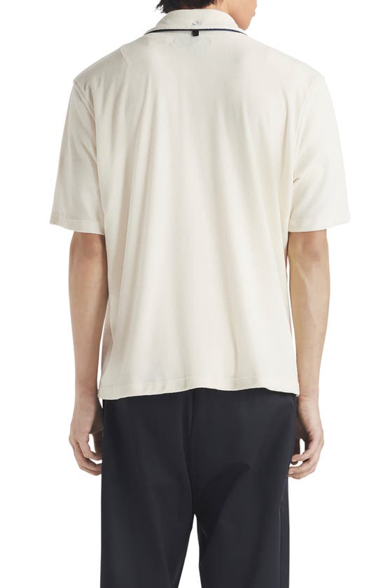 Shop Rag & Bone Avery Terry Cloth Camp Shirt In Ivory