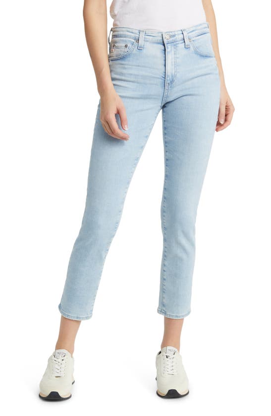 Ag High Rise Cigarette Cropped Jeans In 21 Years Coastlin