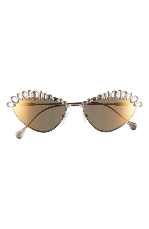 BizX - Swarovski Gold Cat Eye Sunglasses