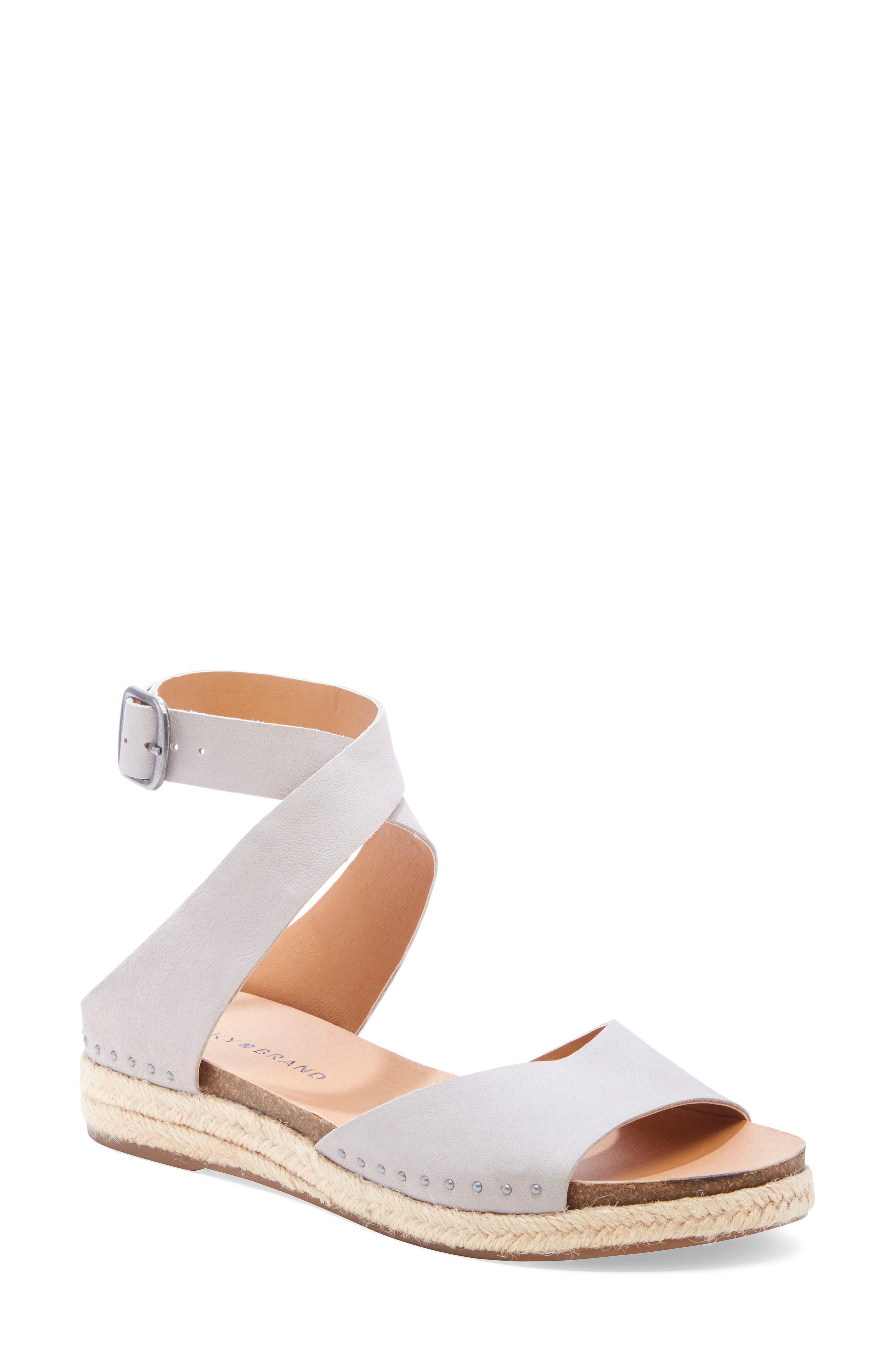 Lucky Brand Gladas Wedge Espadrille Sandal, Grey