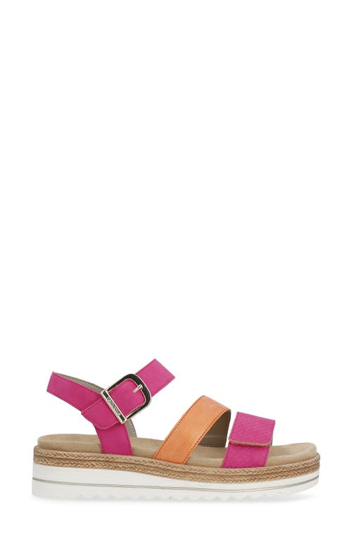 Shop Remonte Jocelyn 55 Wedge Sandal In Magenta/orange