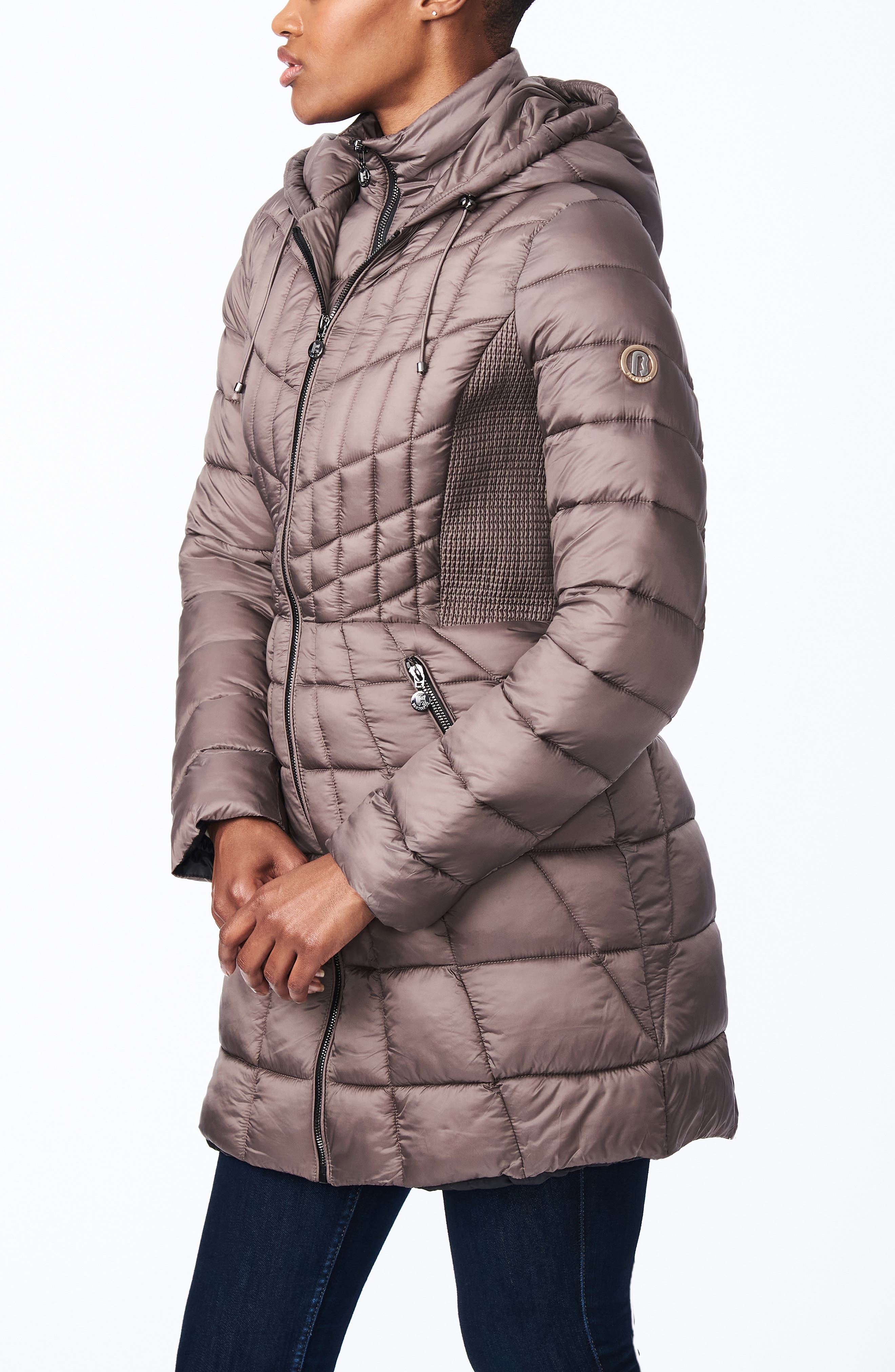 bernardo hooded packable puffer coat