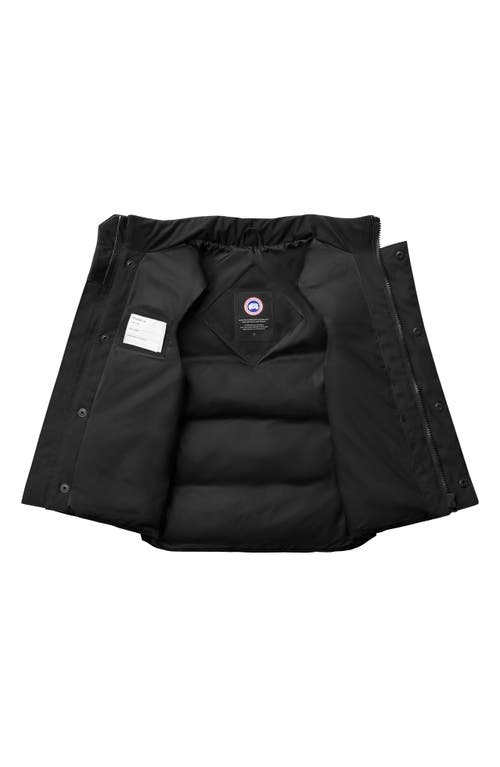 Canada Goose Black - Noir Vanier Padded Woven-blend-down Gilet 10-16 Years In Black - Noir