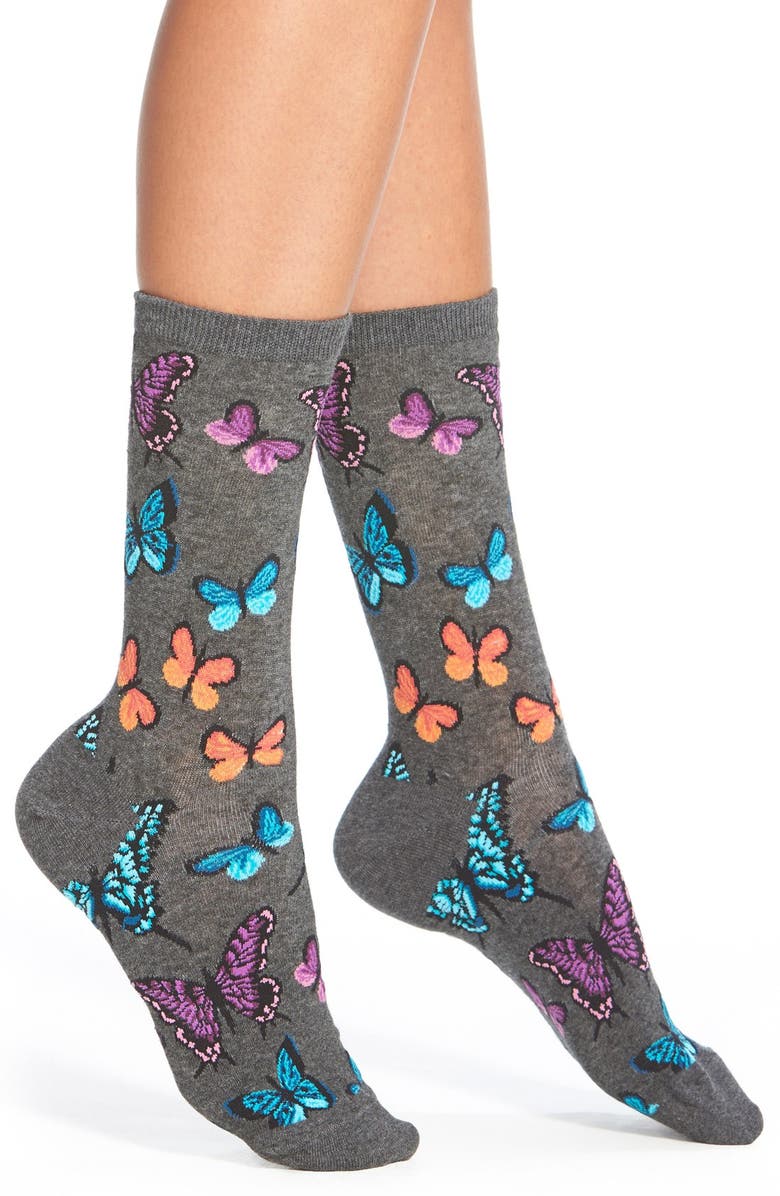 Hot Sox 'Butterflies' Socks (3 for $15) | Nordstrom