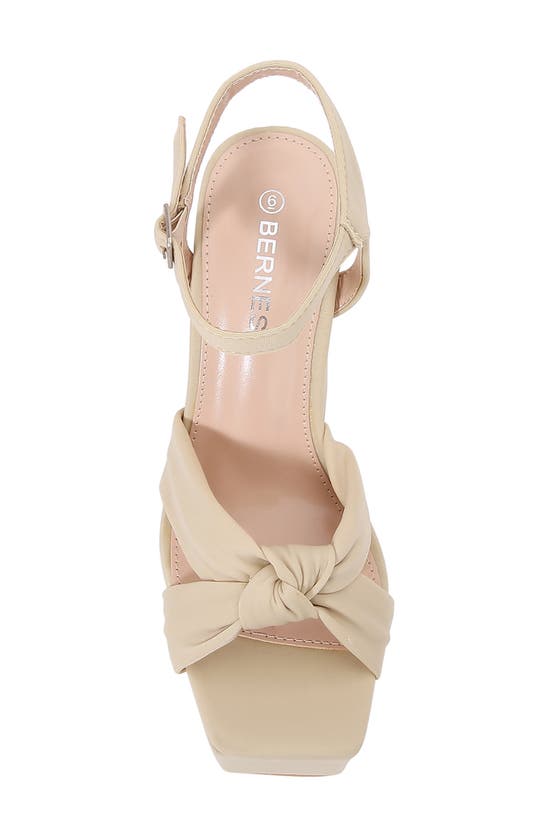 Shop Berness Natalie Platform Pump In Beige