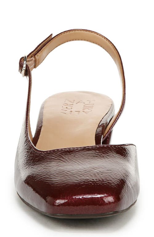Naturalizer Jayla Slingback Pumps In Cranberry Red Faux Leather