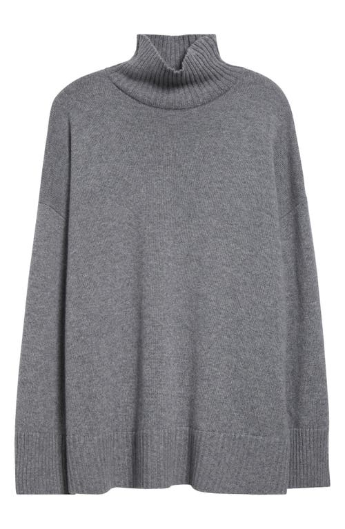 Shop Lafayette 148 New York Mélange Cashmere Sweater In Nickel Melange