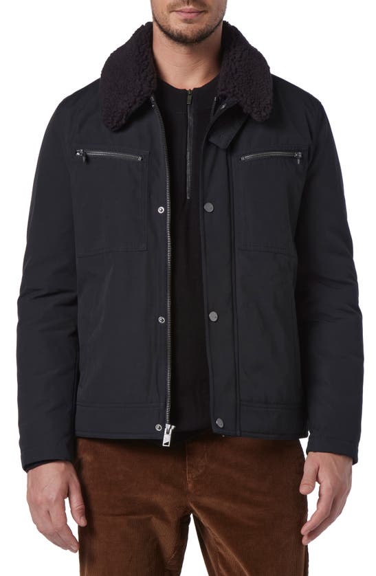 Andrew Marc Randall Waxed Jacket In Black