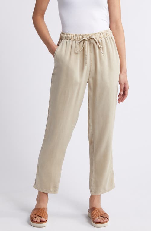 Shop Caslonr Caslon(r) Drawstring Crop Pants In Tan Oxford