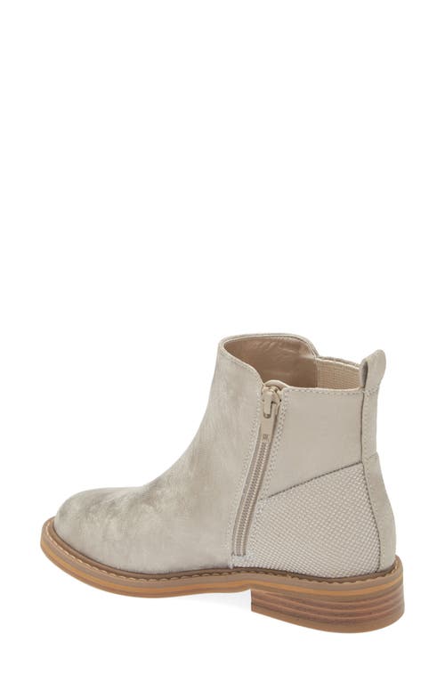 Shop Nordstrom Kids' Flora Metallic Sparkle Zip-up Boot In Taupe