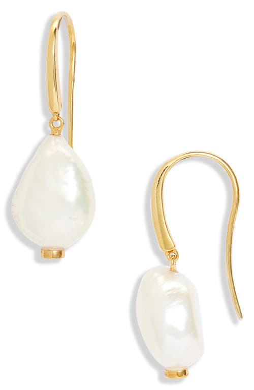 Monica Vinader 18ct Gold Plated Vermeil Silver Nura Baroque Pearl Pendant Charm