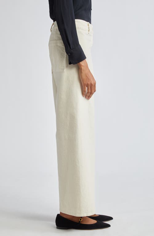 Shop Nili Lotan Megan Wide Leg Pants In Stone