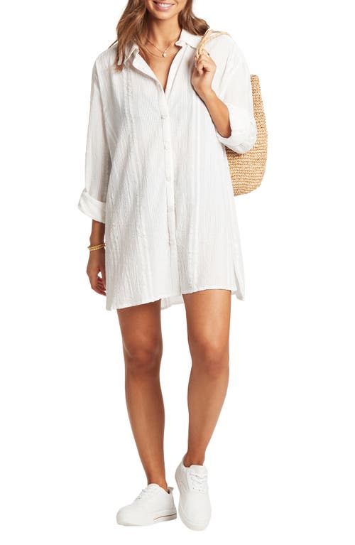 Heatwave Cover-Up Shirtdress in White