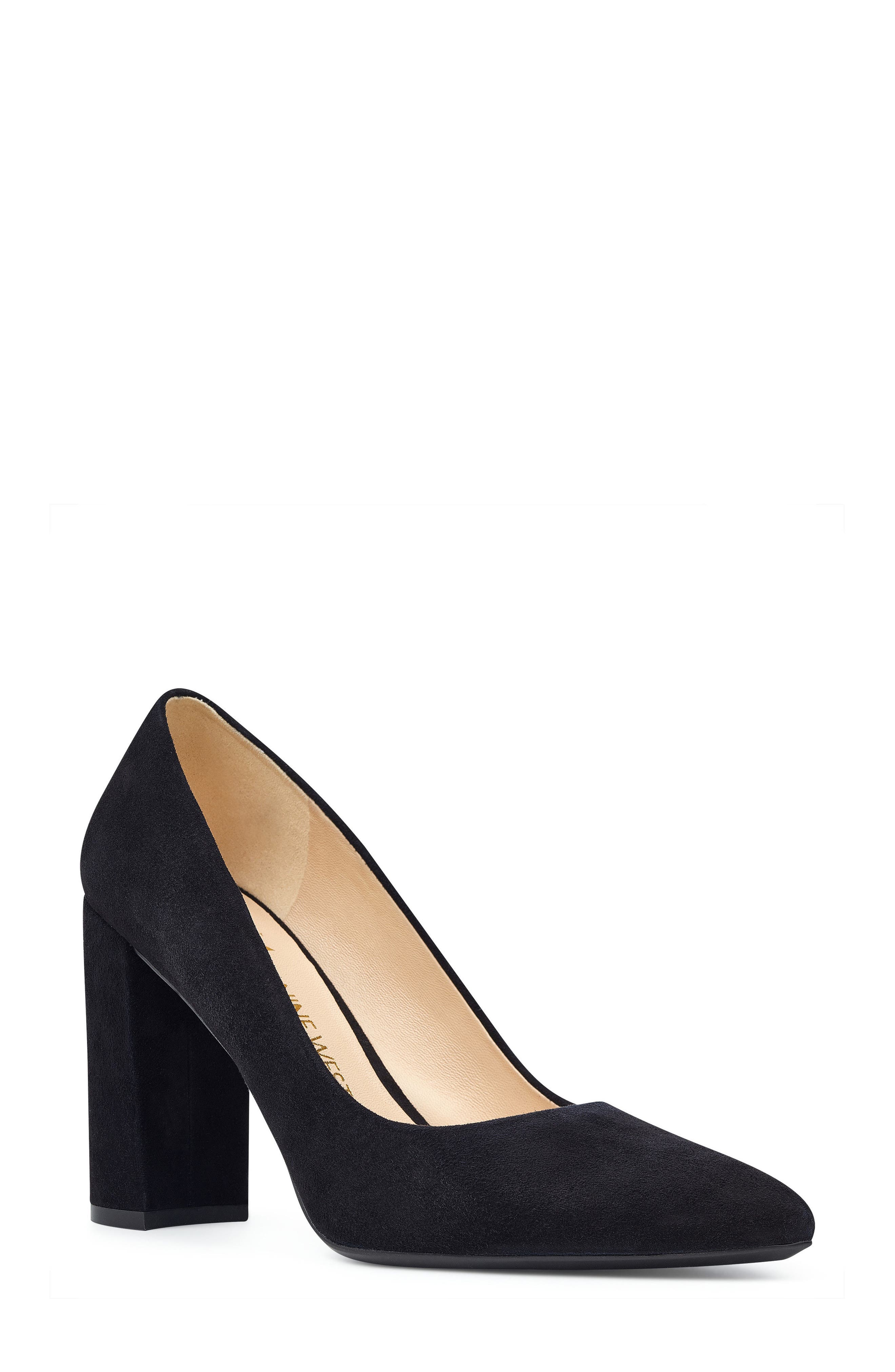 black suede pumps nine west