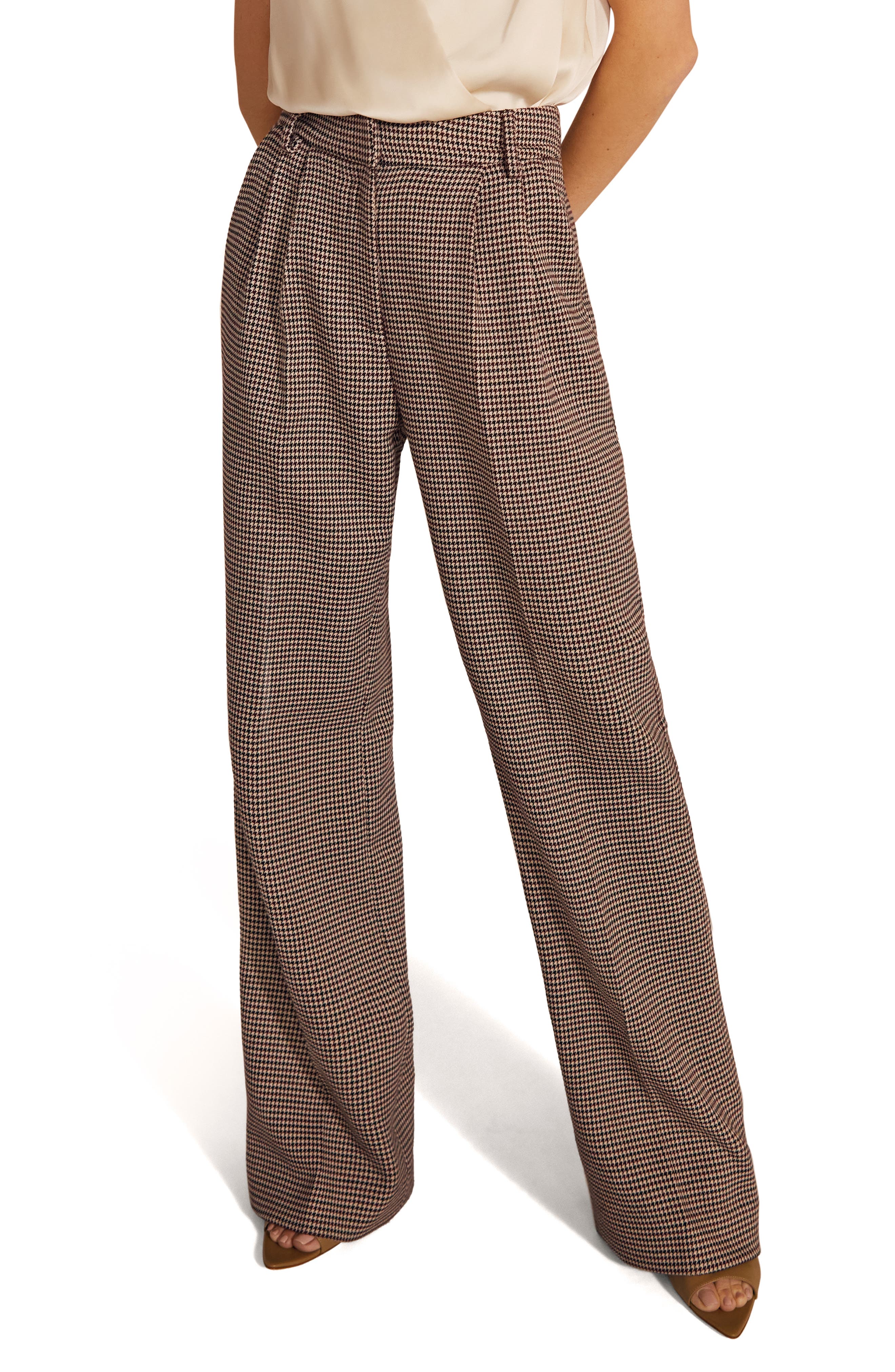 Favorite Daughter Favorite Houndstooth Wide Leg Pants | Nordstrom