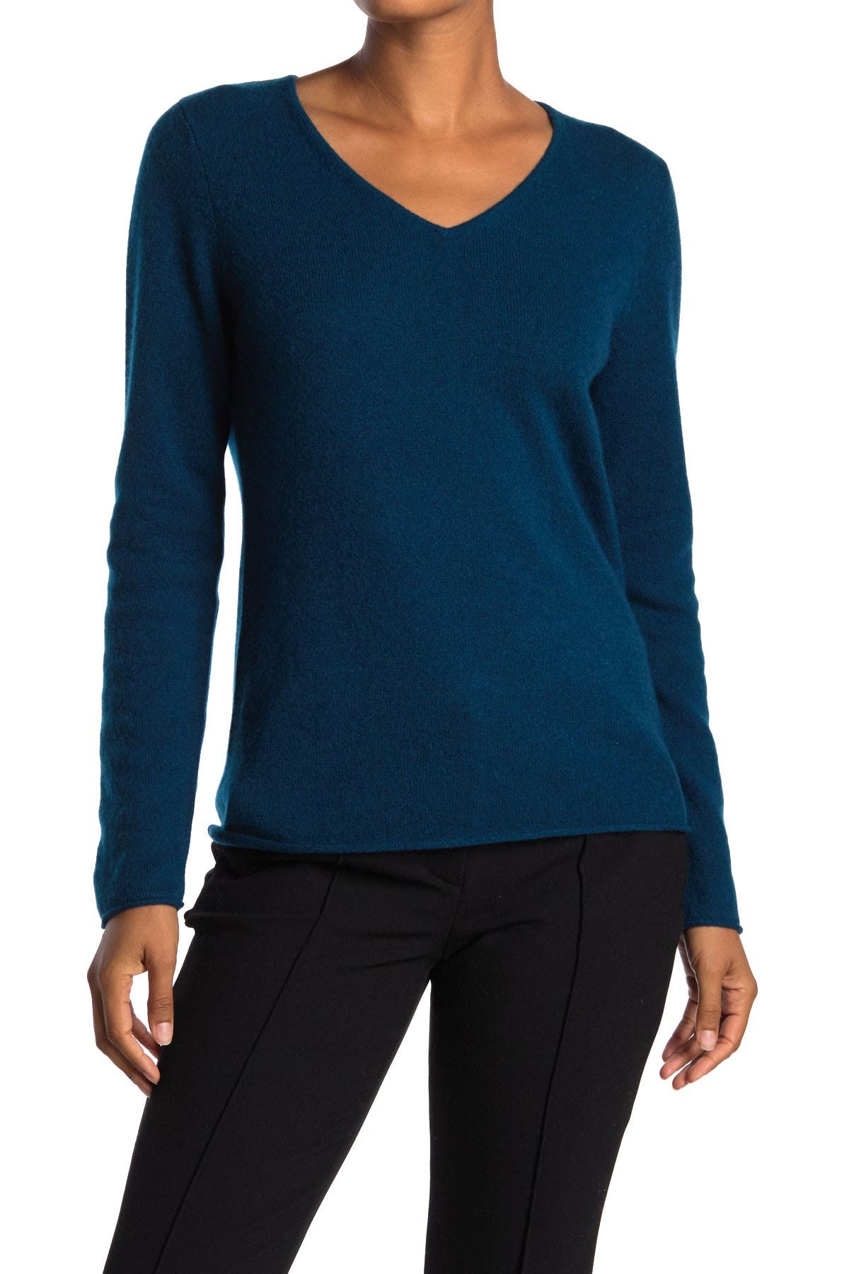 M Magaschoni | Solid V-Neck Cashmere Pullover Sweater | Nordstrom Rack