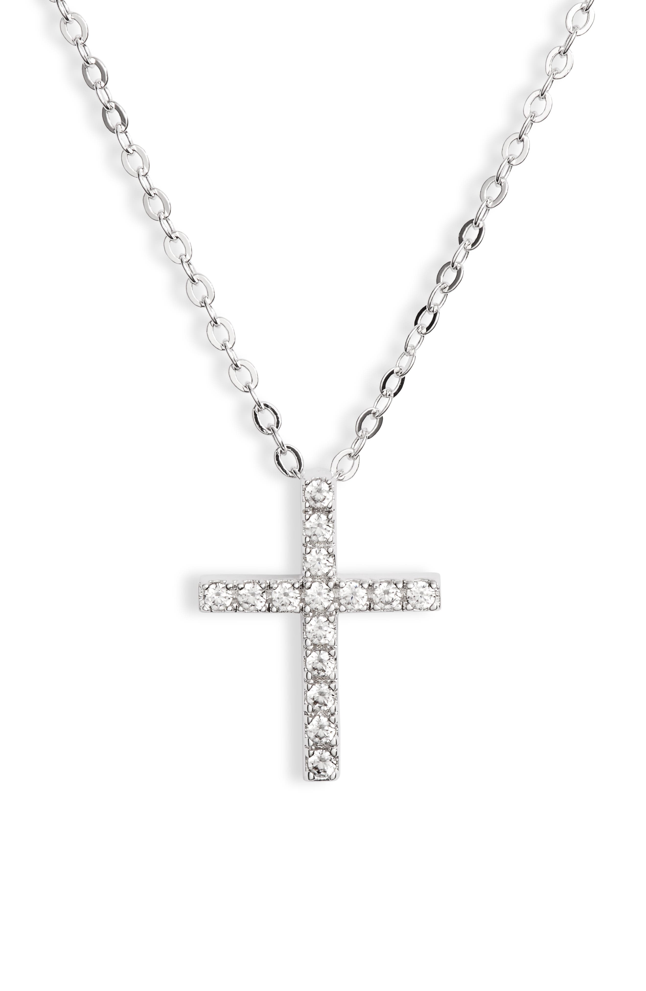Nordstrom Cubic Zirconia Cross Necklace Nordstrom