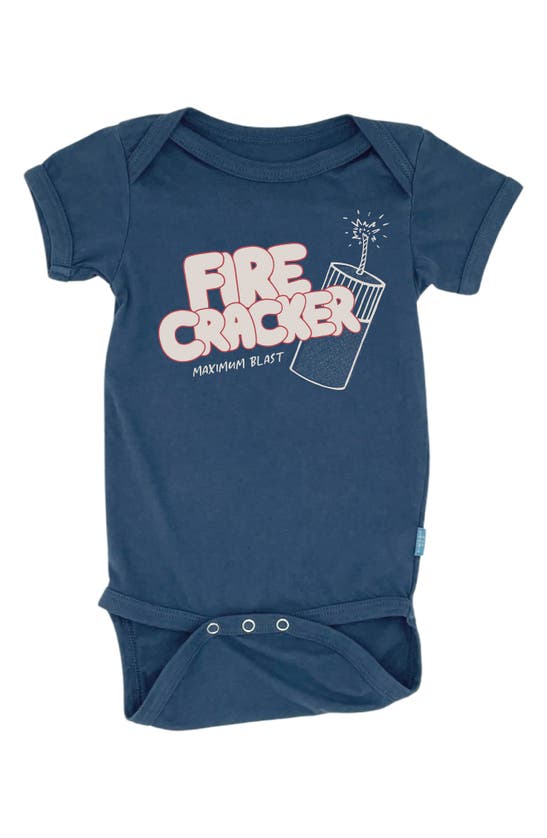 Feather 4 Arrow Fire Cracker Cotton Bodysuit In Navy