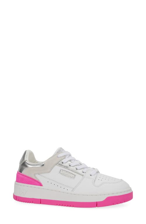Finesse Sneaker in Neon Pink/Silver