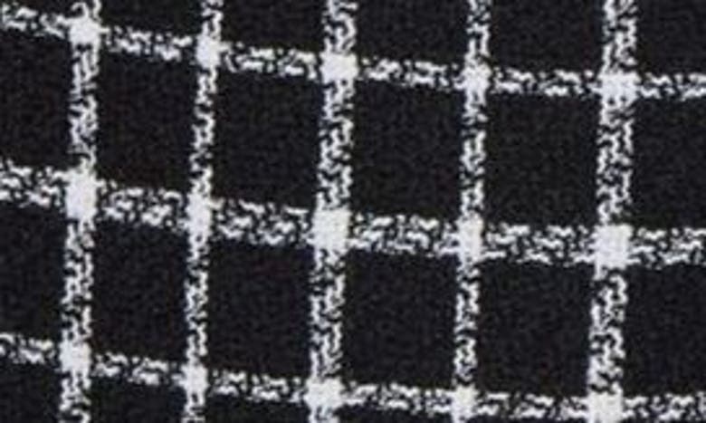 Shop Versace Windowpane Check Double Breasted Crepe Blazer In Black White