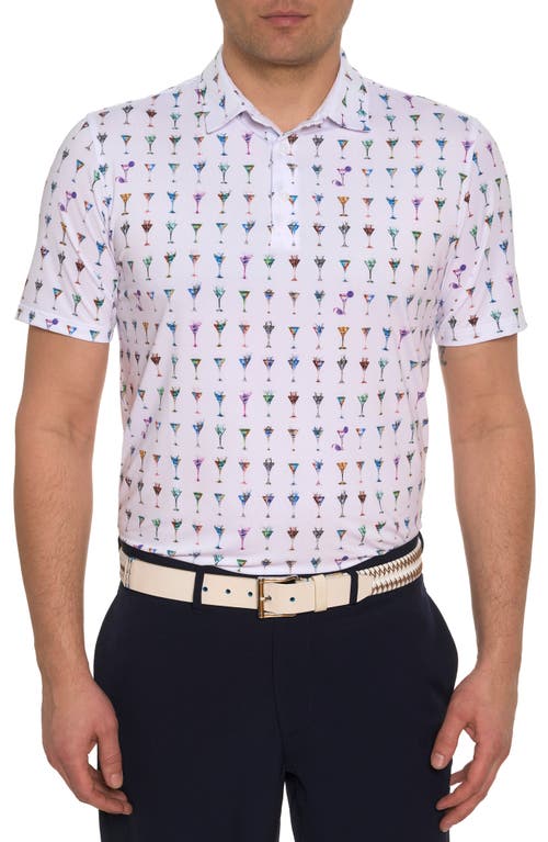 Robert Graham The Martini Performance Golf Polo in White at Nordstrom, Size Small