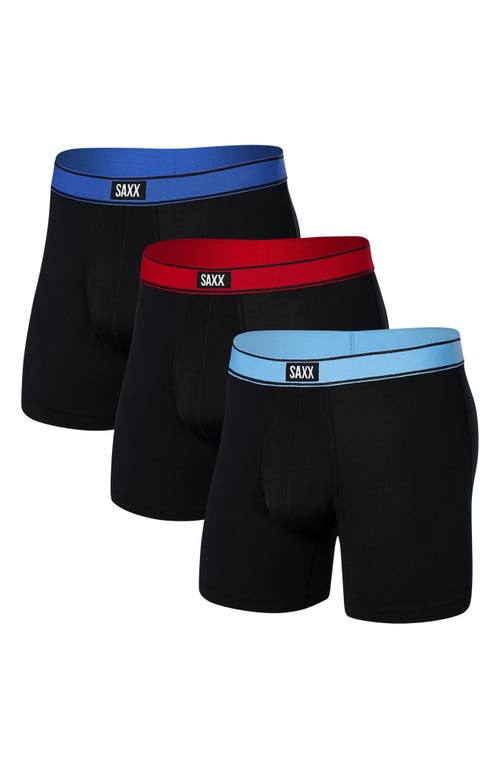 Saxx 3-pack Relaxed Fit Boxer Briefs In Multi