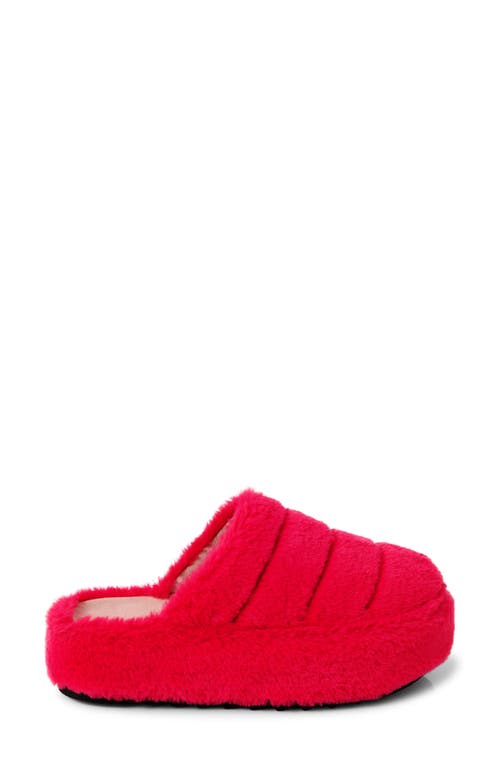 Shop Free People It's A Vibe Faux Fur Platform Slipper In Dragon Fruit