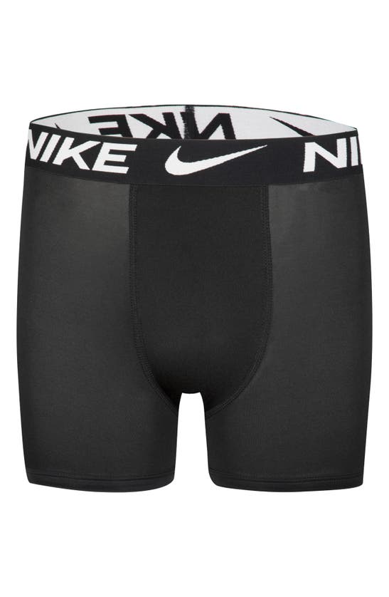 Nike Kids' Essential Dri-fit Micro Assorted 3-pack Boxer Briefs In Black / Dark Gray