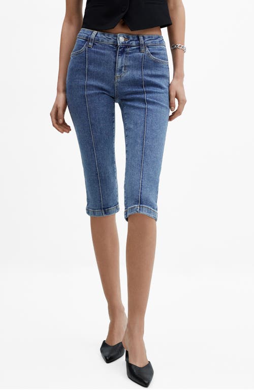 Shop Mango Lora Skinny Capri Jeans In Open Blue