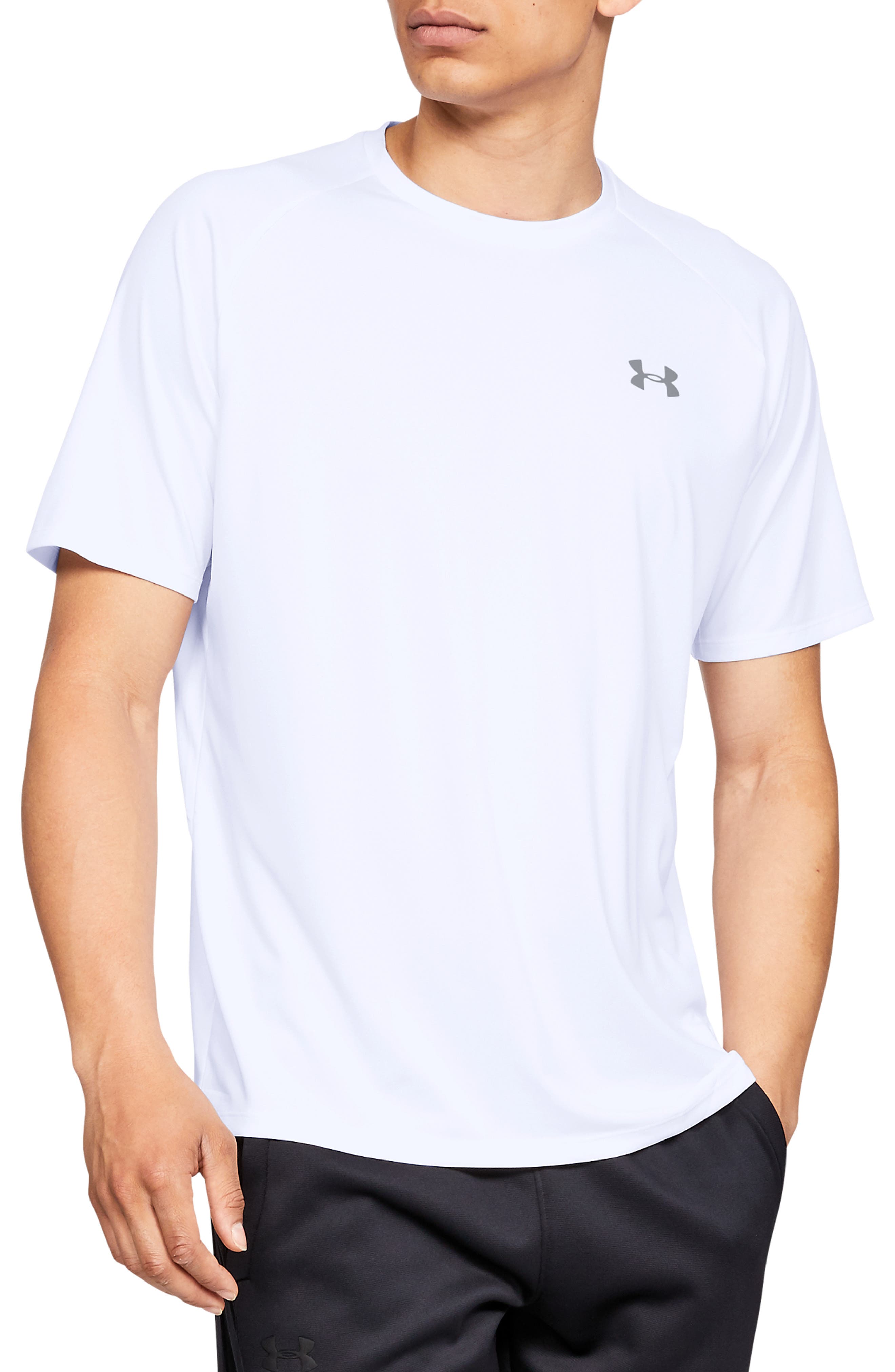 UPC 192006315537 product image for Under Armour UA Tech(TM) T-Shirt in White /Gray at Nordstrom, Size Medium | upcitemdb.com