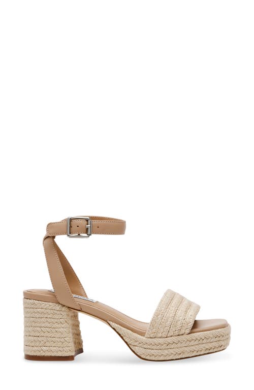 Shop Steve Madden Mercerr Ankle Strap Platform Sandal In Natural Multi